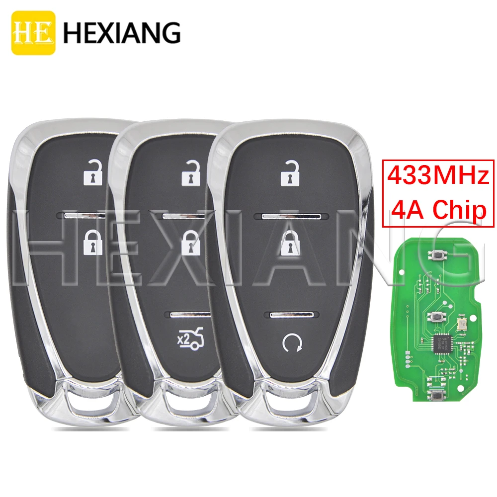 DR 4A Chip Locked 433MHz 2/3Button Proximity Car Remote Key With For Chevrolet Orlando JM Trax Tracker 