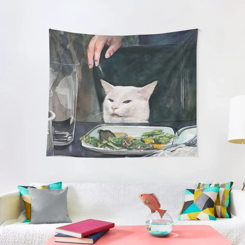 

Woman Yelling at Cat Meme-2 Tapestry Bedroom Decor Cute Room Decor Tapestry