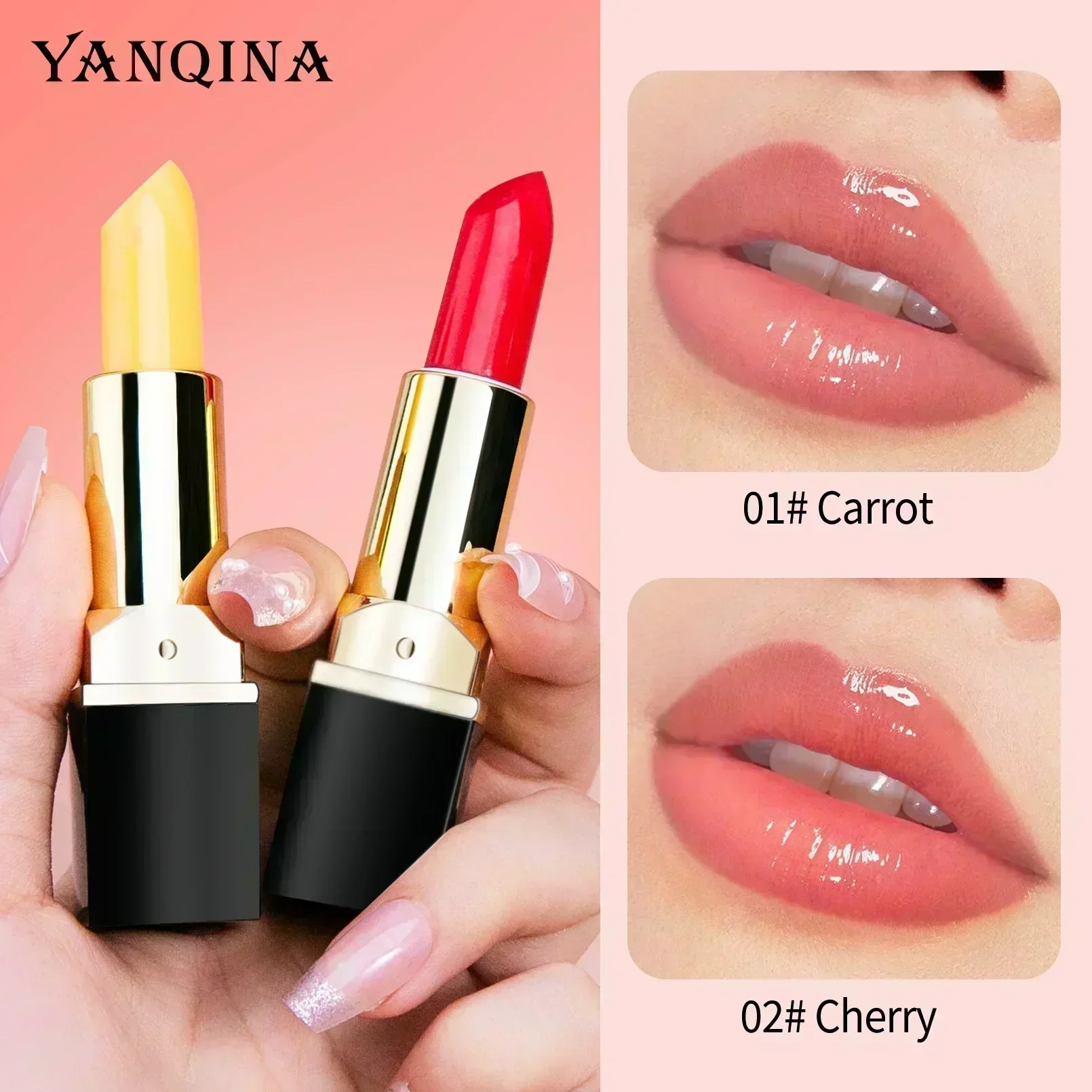 Yanqina Nuovo Cambia Colore Rossetto Naturale Illumina Colore delle labbra Idratante Impermeabile Riparazioni Balsamo per le labbra Vendite calde Rossetto di moda