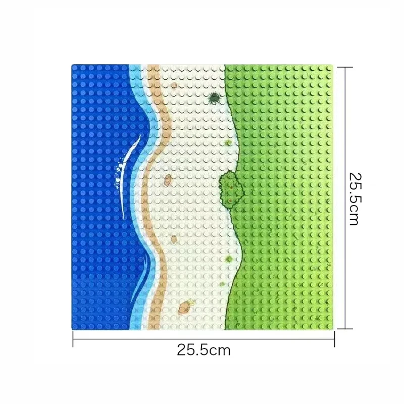 32X32 Punkte Stile Klassische Baustein Grundplatte Stadtansicht Verkehr Straße Figuren Bau Spielzeug Ziegel Kunststoff Grundplatten – Detail 13