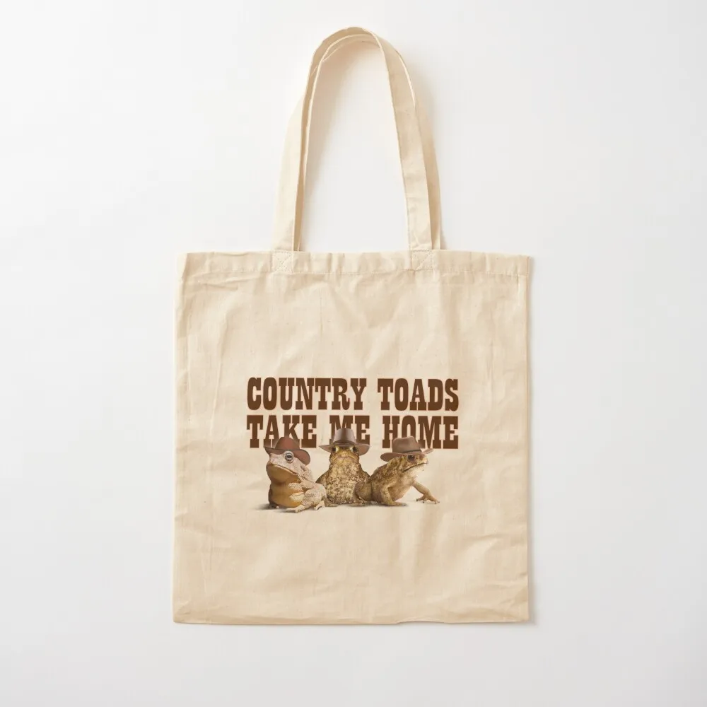 

Country Toads Take Me Home Tote Bag bags luxury women reusable grocery bags tote bags men shopper