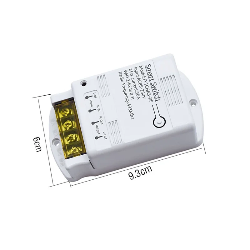 ABZW 4000W 30A Wifi relé de interruptor Tuya Smartlife APP 433Mhz módulo receptor RF AC 85-250V 220V disyuntor de automatización del hogar