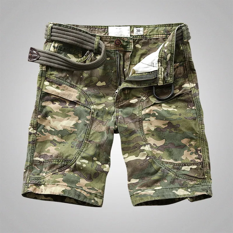 

Летняя камуфляжная свободная уличная рабочая одежда orts Five kets, повседневная мужская прямая рубашка со средней талией, модный хлопок