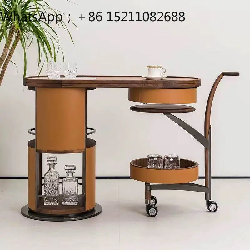 LLY removable trolley Host dining car minimalist high-end wine bar coffee machine side cabinet