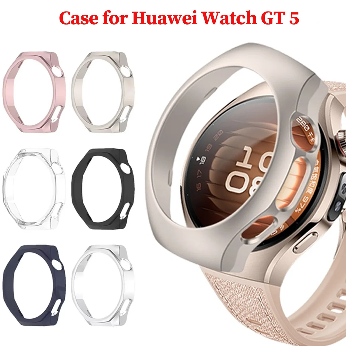 Case for Huawei Watch GT 5 42mm 46mm Smart Watch PC Hard Protective Cover Anti-scratch Bumper Shell for Huawei GT5 Accessories