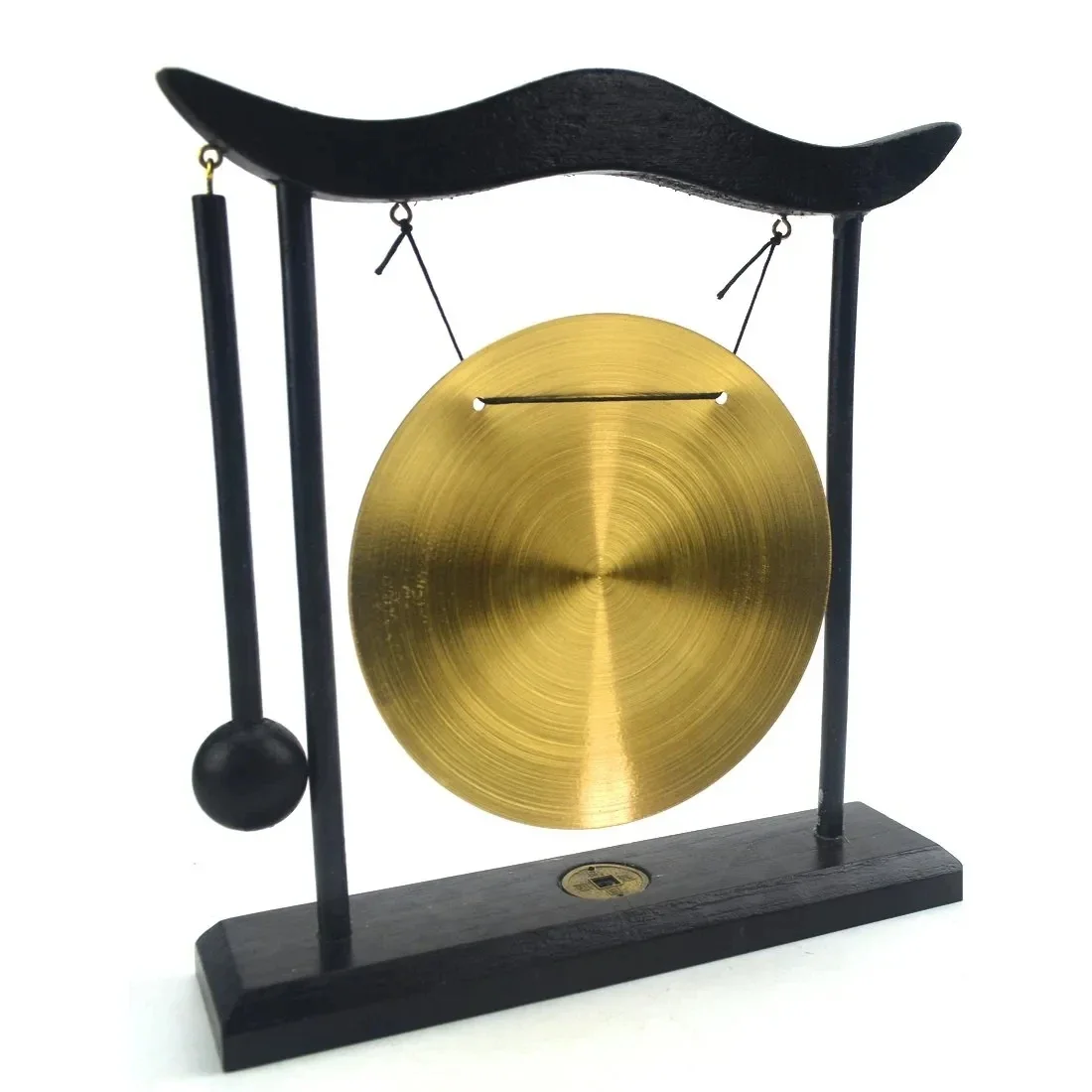 1pc Lucky Feng Shui Brass Gong Desktop Zen Art FOR Fortune Home Decor  Living Room Decoration