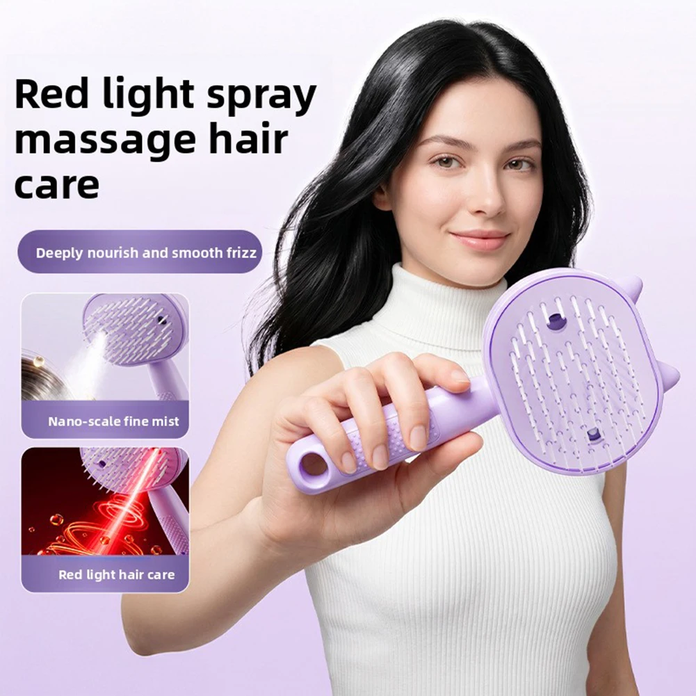 Ionic Massage Comb Anti-Static Vibrating Hair Brush Electric Hair Detangler Smoothing Brush Soft Cushion Massages Scalp Gadget