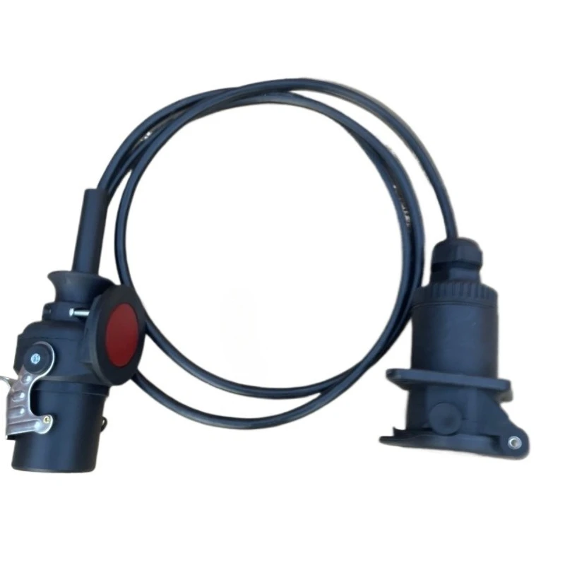 Truck Seven Hole Plug Seven Core Socket Trailer Truck Main Vehicle Connector Head Seat Seven Hole Spiral Wire Assembly