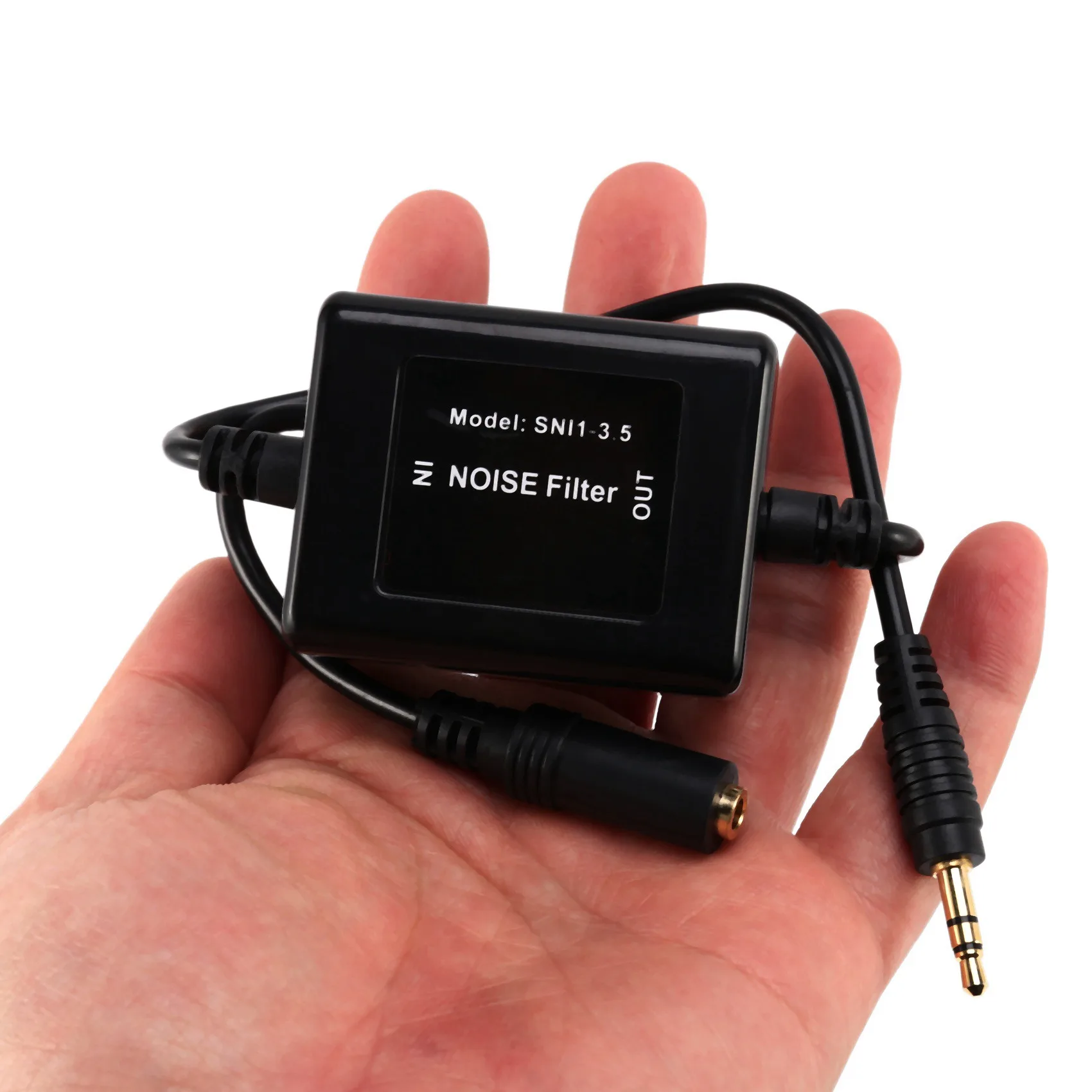 N75R-2X SNI-1/3.5 Noise Filter Ripple Mass Filter Isolator 3,5 mm Schwarz