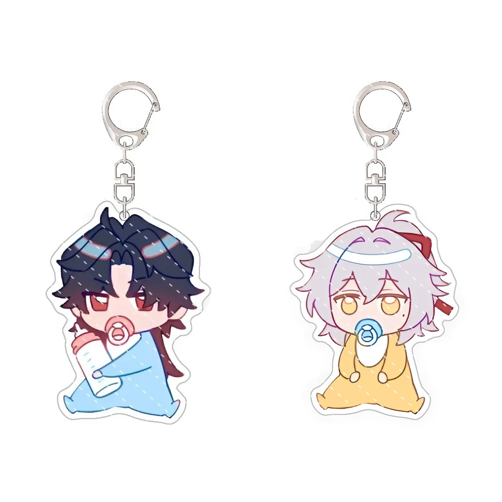 Honkai Star Rail Cute Baby Acrylic Keychain Blade Jing Yuan Imbibitor Lunae Trailblazer Bag Pendant Game Peripheral Fans Gift