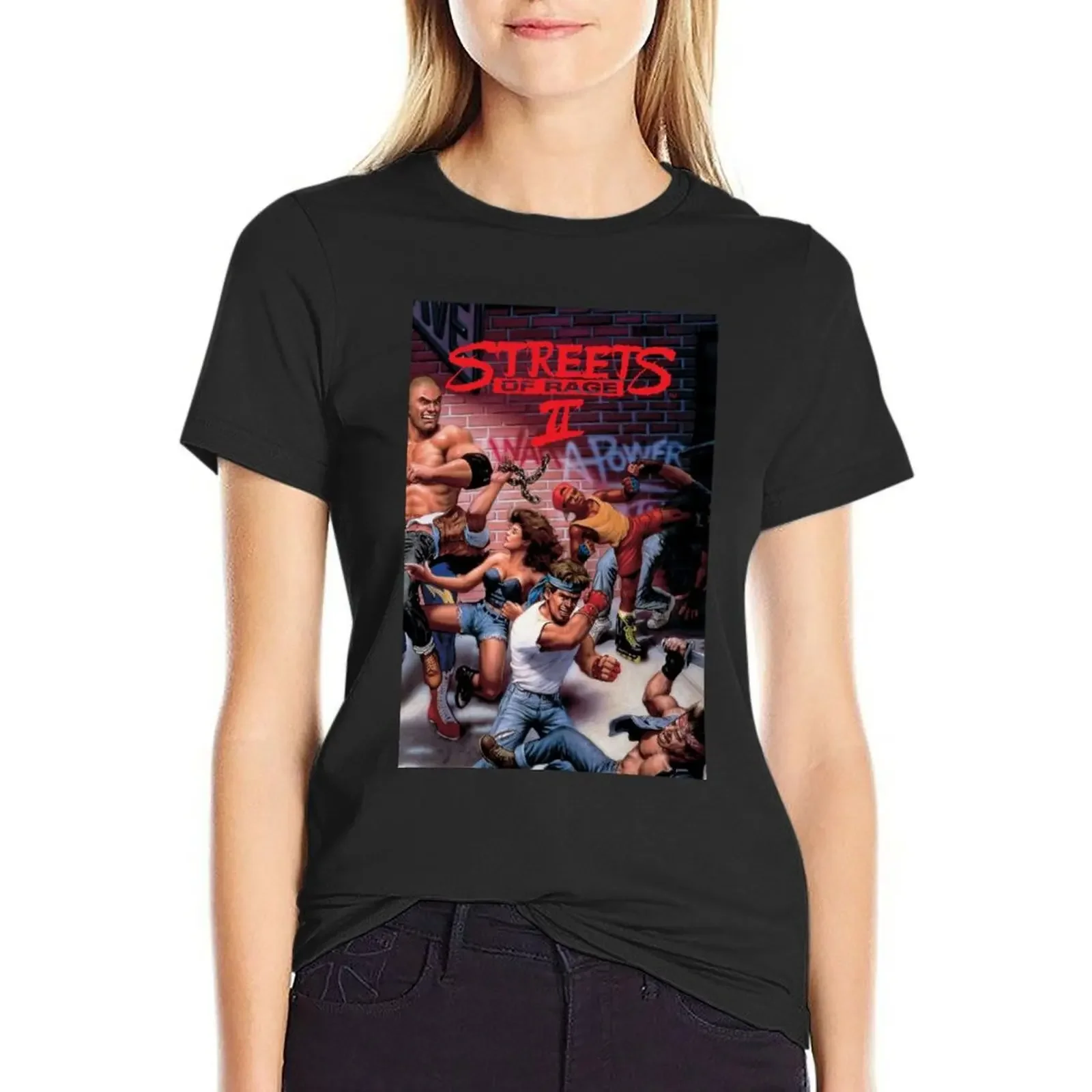 

Streets of Rage 2 T-Shirt summer clothes animal prinfor funny anime clothes cat shirts for Women
