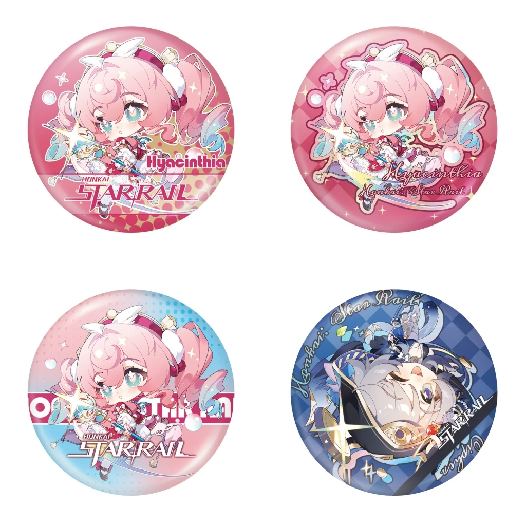 

58 мм игра Honkai: Star Rail Hyacinthia Cipher Hyacine Cifera Косплей Костюм Значок Булавка SPTE Жесть Брошь Опора
