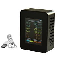 Tester Detector 6 In 1 Pm2.5 PM10 Sensor USB With Display Air Quality Black Detection Formaldehyde New Practical