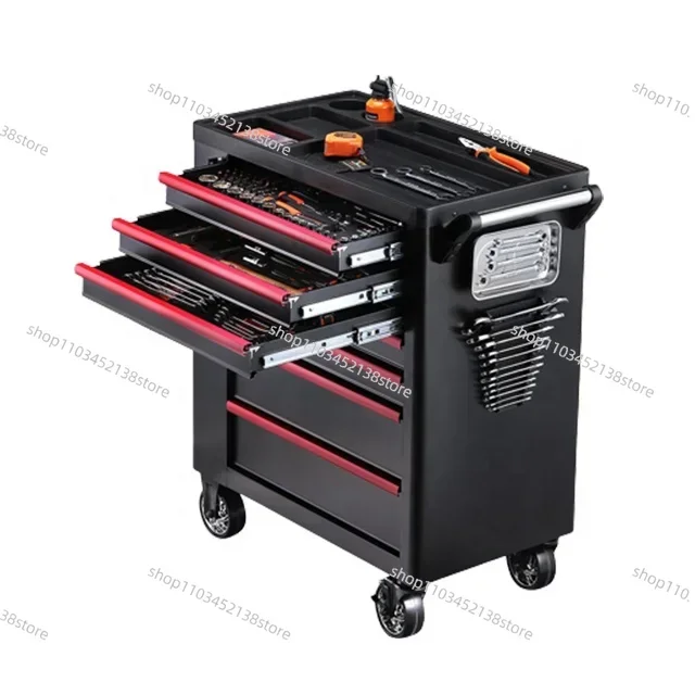 

Metal Tool Trolley Workbench Rolling Box Trolley Drawers Lock Tool Cart Metal Tool Cabinet Set