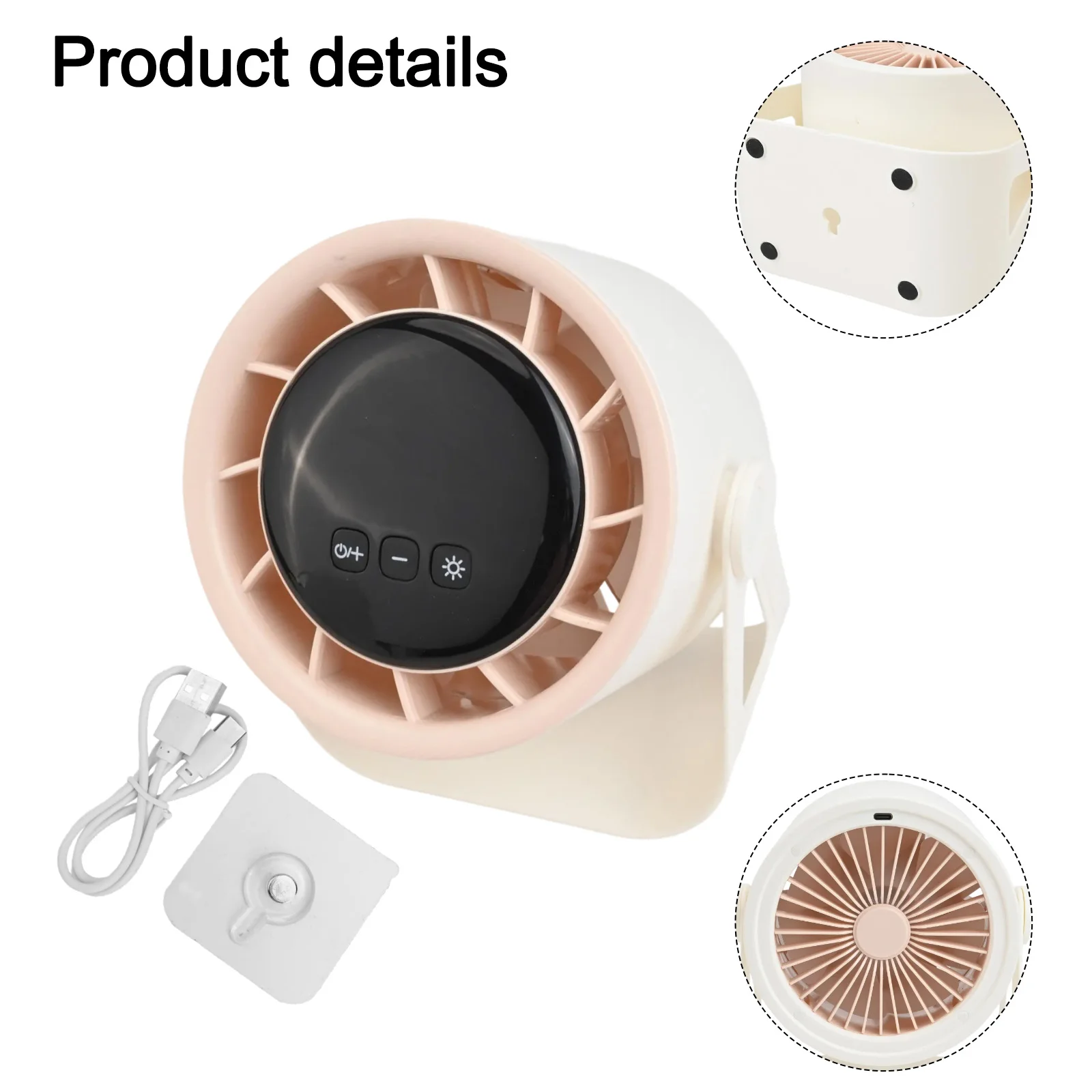1 Piece 4000mAh Rechargeable Air Circulator Fan With 100 Levels LED Display Wall Mounted Desktop Quiet Cooling For Home Office