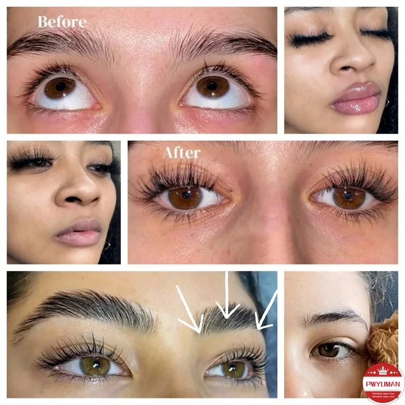 Siero per la crescita rapida delle ciglia 7 giorni Potenziatore naturale per sopracciglia Più lungo Più pieno Più spesso Allungamento Curling Soluzione per ciglia Prodotto per il trucco