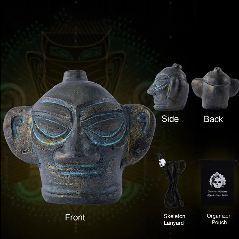 โบราณ Death นกหวีด Vintage Aztec Ghost นกหวีดตกแต่ง Retro Prank Props ที่ไม่ซ้ํากัน Tabletop Centerpiece ของเล่นอเนกประสงค์