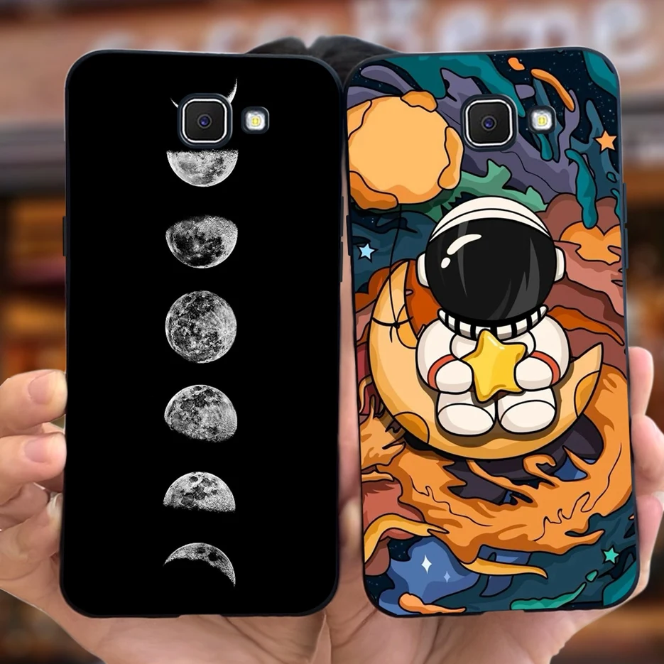 For Samsung Galaxy J7 Prime Case SM-G610F Cute Astronauts Cartoon Cover Soft TPU Phone Case For Samsung J7 Prime 2 J7Prime Shell