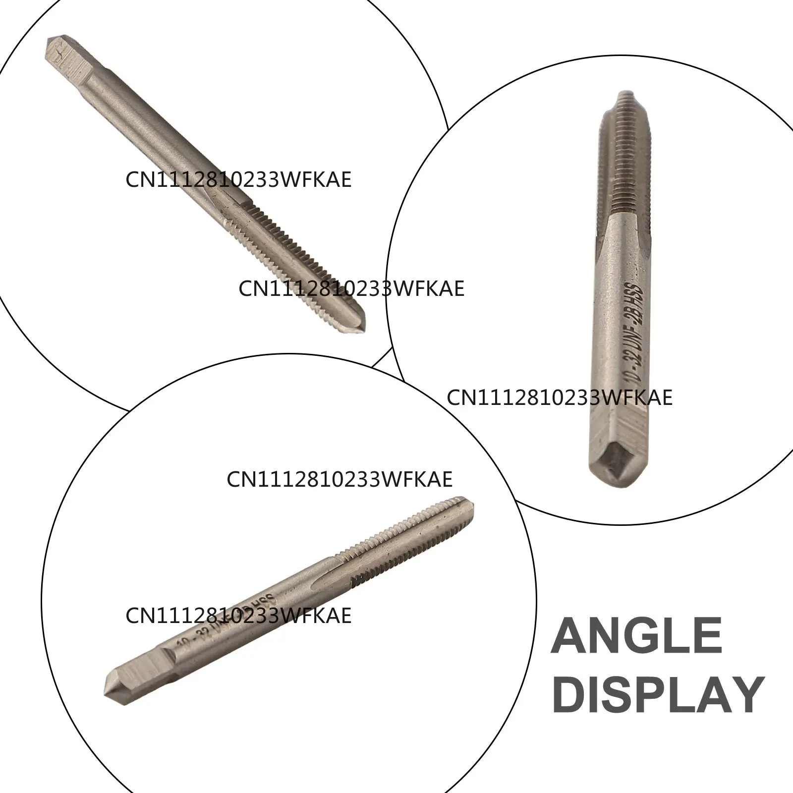 3PCS 10-32 Thread Tap Set 10x32  High Speed Steel Straight Groove Thread Tapping Internal  Tool
