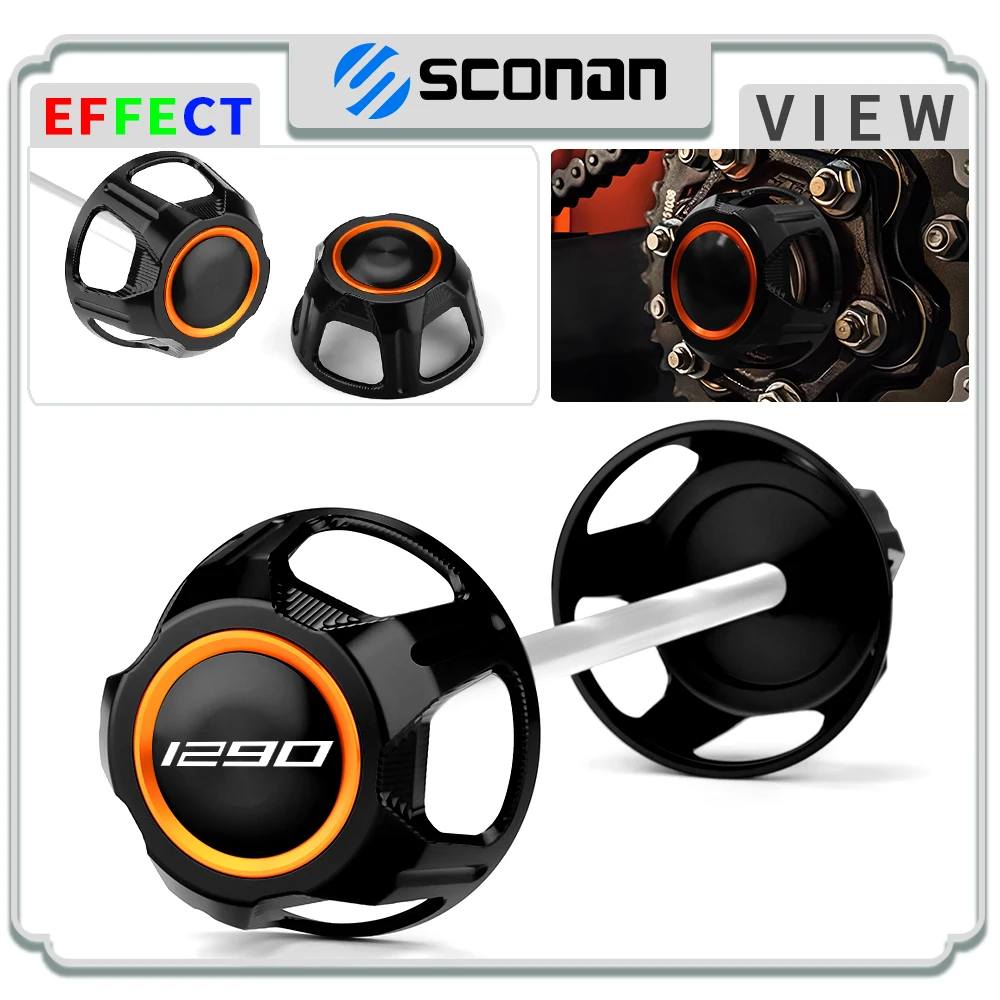 

Motorcycle Accessories For 1290 Super Duke R 2014-2022 2023 Rear Axle Fork Crash Slider Anti-Falling Protection Wheel Protector