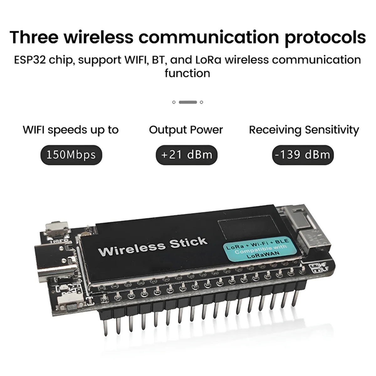 AT87-ESP32-S3 Wireless Stick V3 863-928 МГц LoRa WIFI Bluetooth Макетная плата с 0,49-дюймовым OLED-экраном