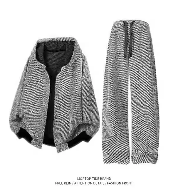 

Fashionable Long Sleeve Pants Simple Lazy Japanese Style Artistic Trendy All-Match Harajuku Long Pants Polyester Fiber 100%