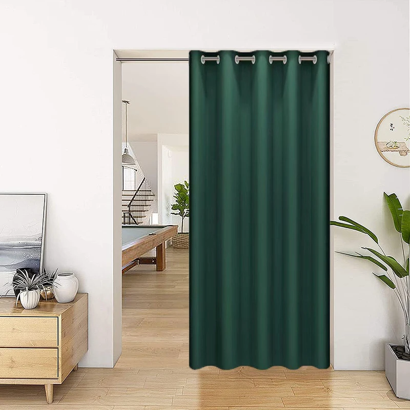 High-end Closet Curtain for Closet Dustproof Heavy Duty Doorway Curtain for Bedroom Lightproof French Window Curtain Grommet