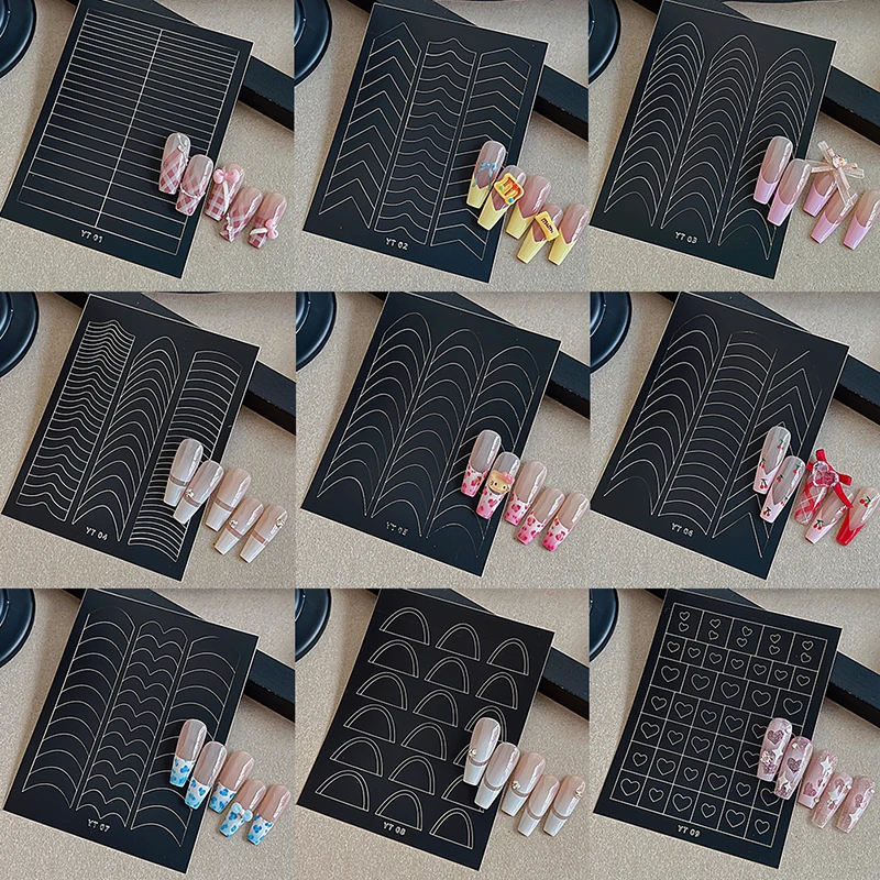 Estêncil de aerógrafo para unhas, lingote de borboleta, moedas de ouro, padrão oco, modelos de adesivos para unhas, dicas de manicure francesa, design de unhas