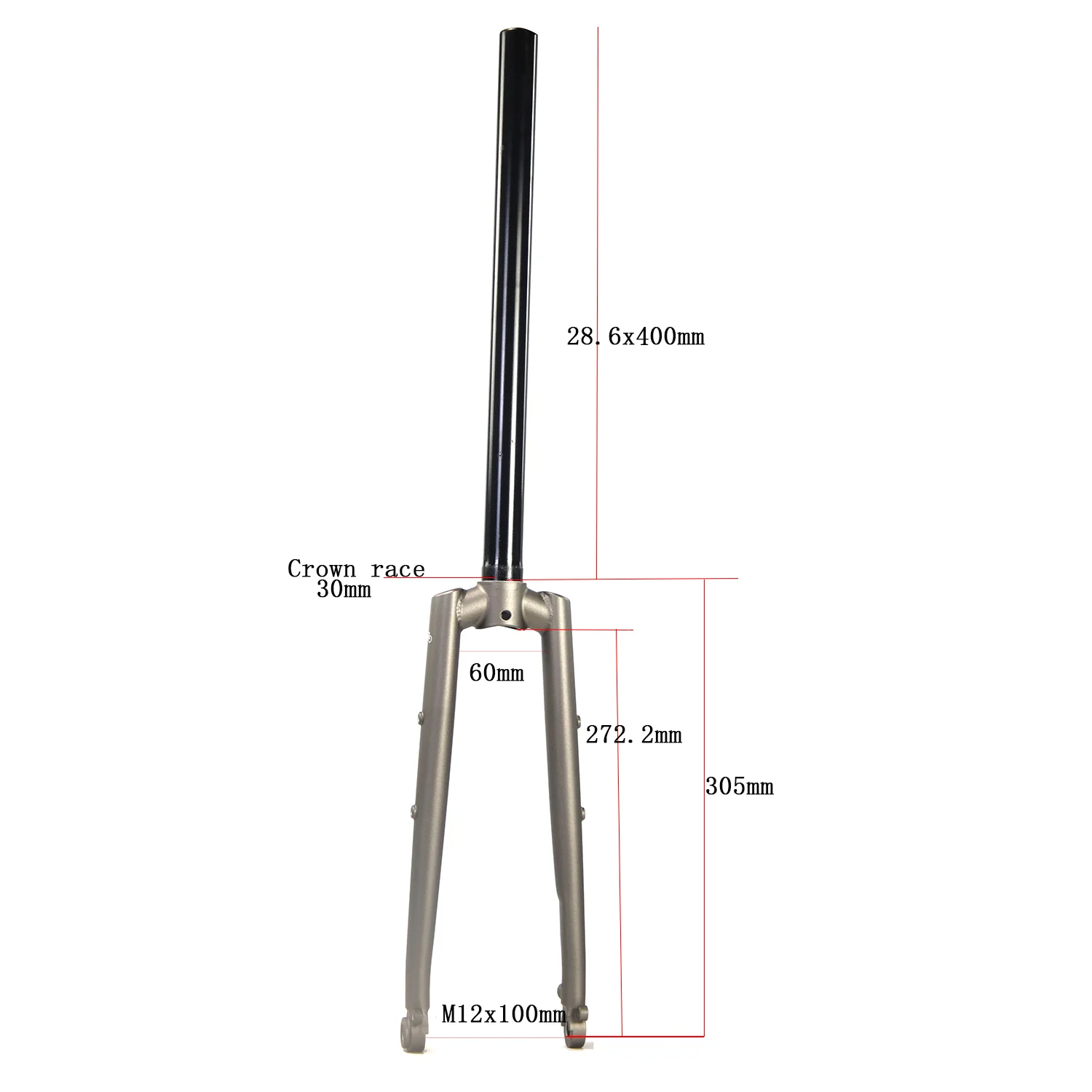 SILVEROCK Chromstahlgabel 20" 406 451 Scheibenbremse BIKEPACKING Rack für klappbare Minivelo BMX Fahrrad starre Gabeln 1 1/8" 28,6 mm – Detail 7