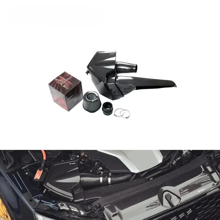 

Top Performance ForAudi S4 S5 3.0T Dry Carbon Fiber High-performance Cold Air Intake System Intake Pipe Intake Filter,