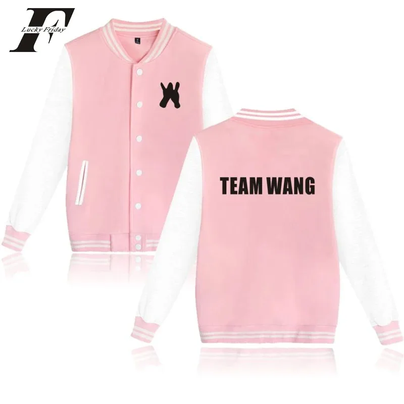 Kpop got7 jackson team wang printed fashion men women baseball jacket hoodies casual sweater long sleeve jackets coats tops