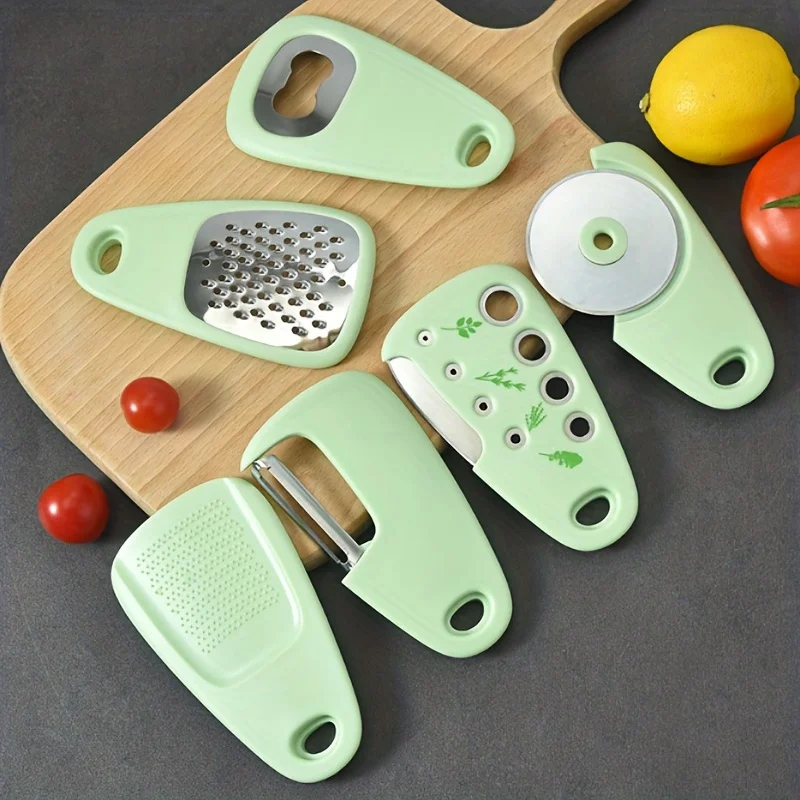 6pcs Multi functional shredder vegetable cutter, potato shredder, kitchen shredder, wiping shredder, slicer, household use