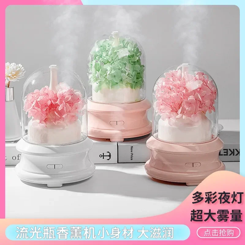 usb essential oil aromatherapy machine household immortal flower DIY diffuser colorful night light fragrance humidifier