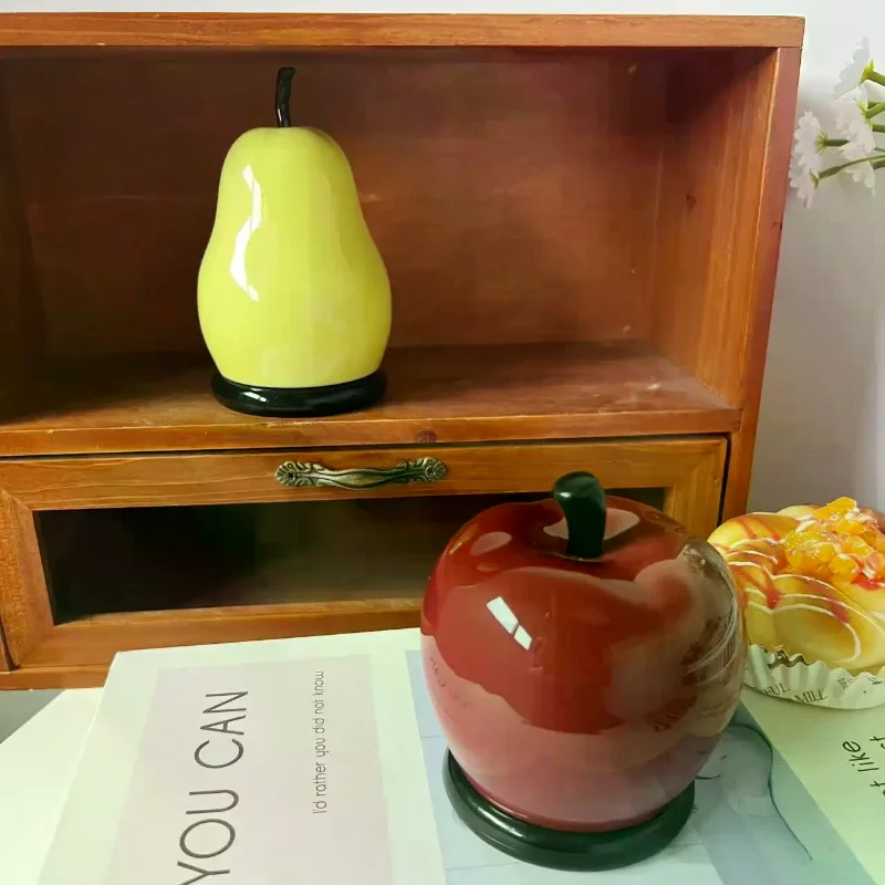 

Милый дизайн яблока и груши, коробка для зубочисток, роскошный домашний ватный тампон, зубная нить для хранения, креативный контейнер, современный органайзер