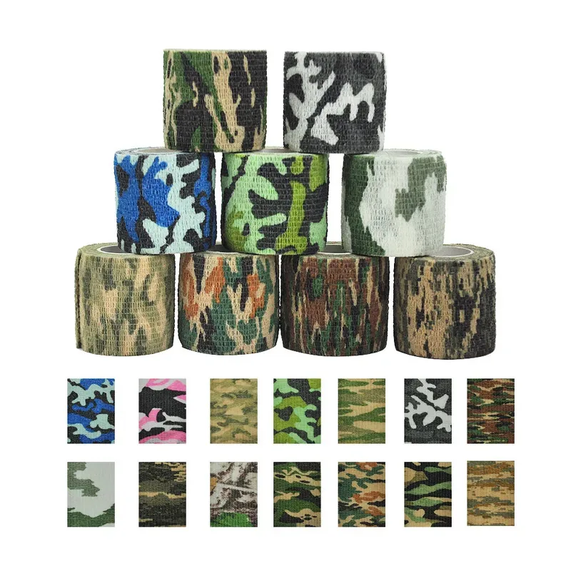 1/6/10pcs Camouflage Elastic Wrap Tape Self-Adhesive Sports Protector Bandage for Ankle Knee Finger Arm - Hunt Disguise Bands