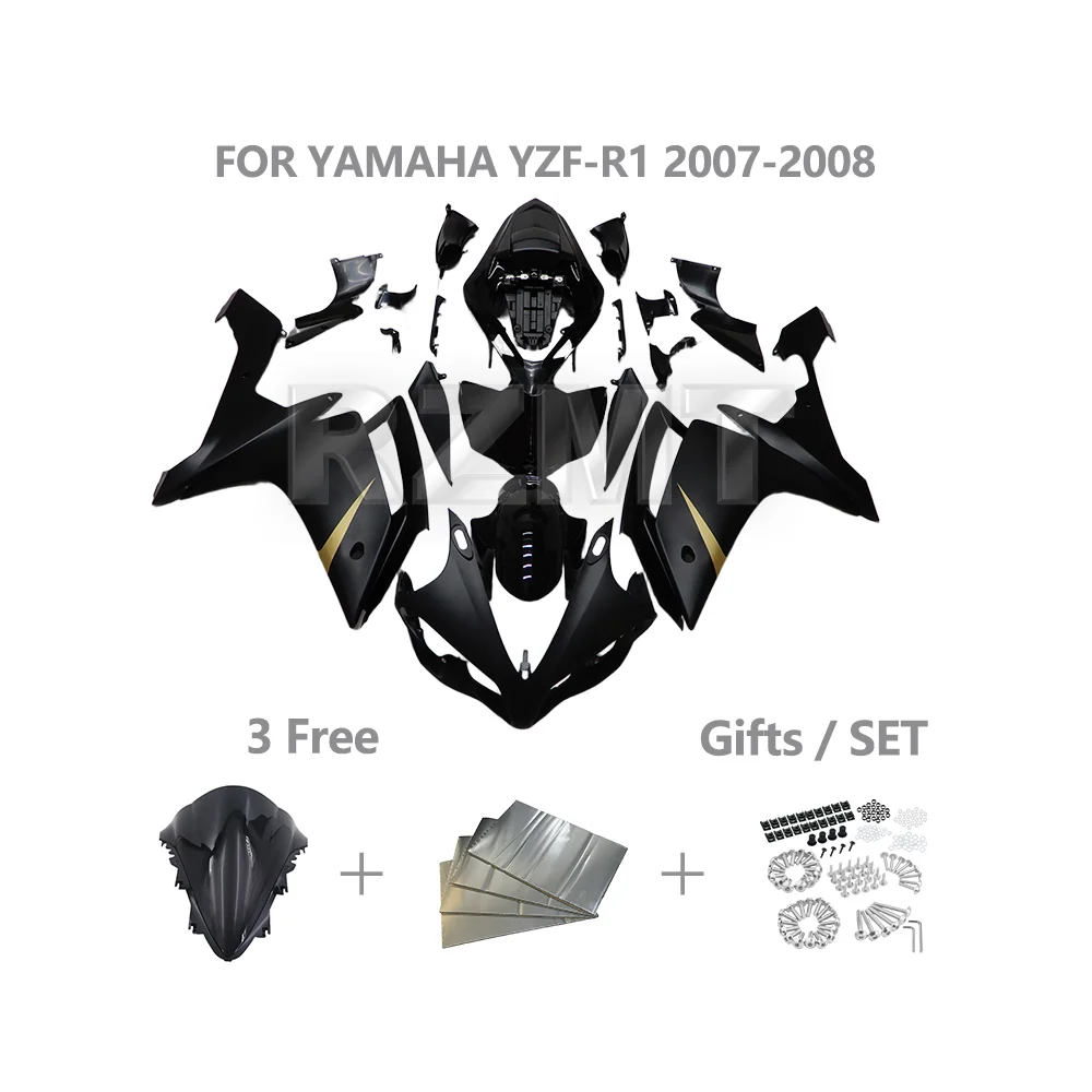 

Motorcycle Fairing ABS Plastic Body Kit Parts For YAMAHA YZF R1 2007-2008 YZF-R1 Customized Fairing Kit Accessories Y1007-115a