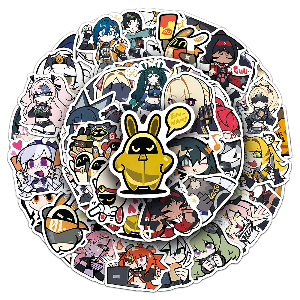 10/30/50pcs Cute Cartoon Zenless Zone Zero Stickers Funny MEME Decals Decoration DIY Stationery Guitar Phone Kawaii Sticker Pack