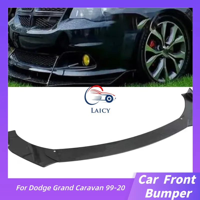 Car Front Bumper Lip For D0dge Grand Caravan 1999-20 Body Spoiler Splitters Protector Cover Guard Deflector Lips Air Dams Black