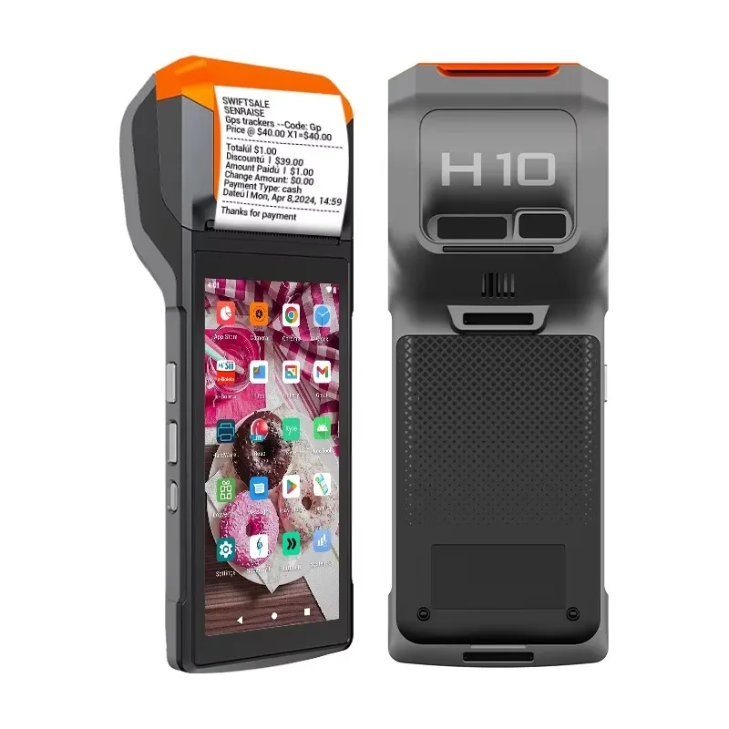 H10P Android 14 OS 3 + 32g NFC touch screen Android handheld POS machine payment end point system with thermal printer