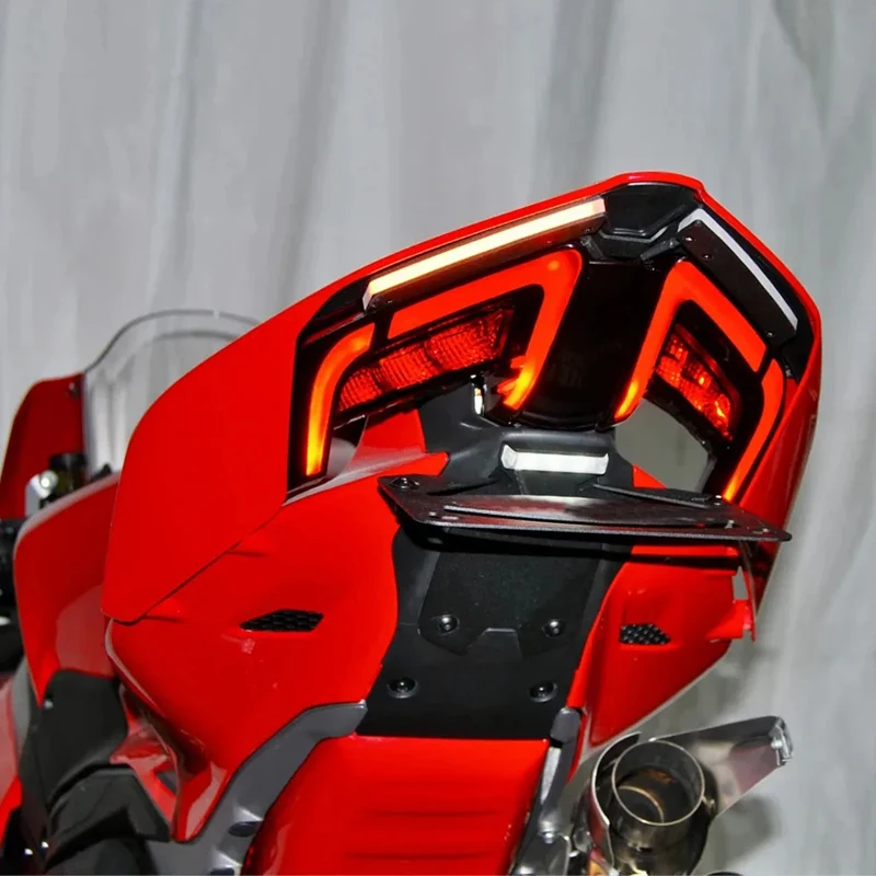 حامل لوحة ترخيص جديد إشارة الانعطاف حامل لوحة ترخيص متكامل ذيل قصير لـ Panigale V2 V4 V4S Streetfighte V4 V2 2025+
