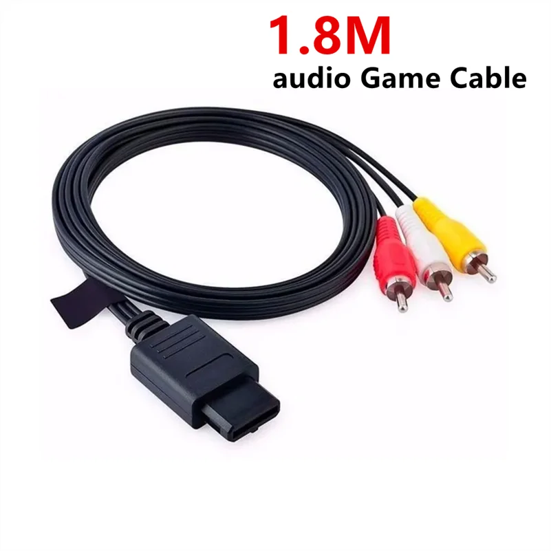 Cable AV a RCA 1,8 M Cable de audio para juegos para Super Nintendo GameCube N64 SNES Cable de cubo de juegos para Nintendo 64 Audio TV Cable de vídeo