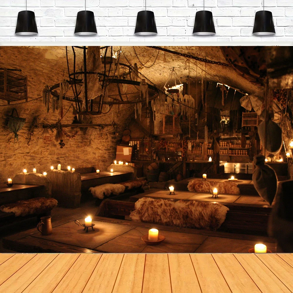 Photography Lighting Wall - Photography Backdrop Wooden Interior Candle Light