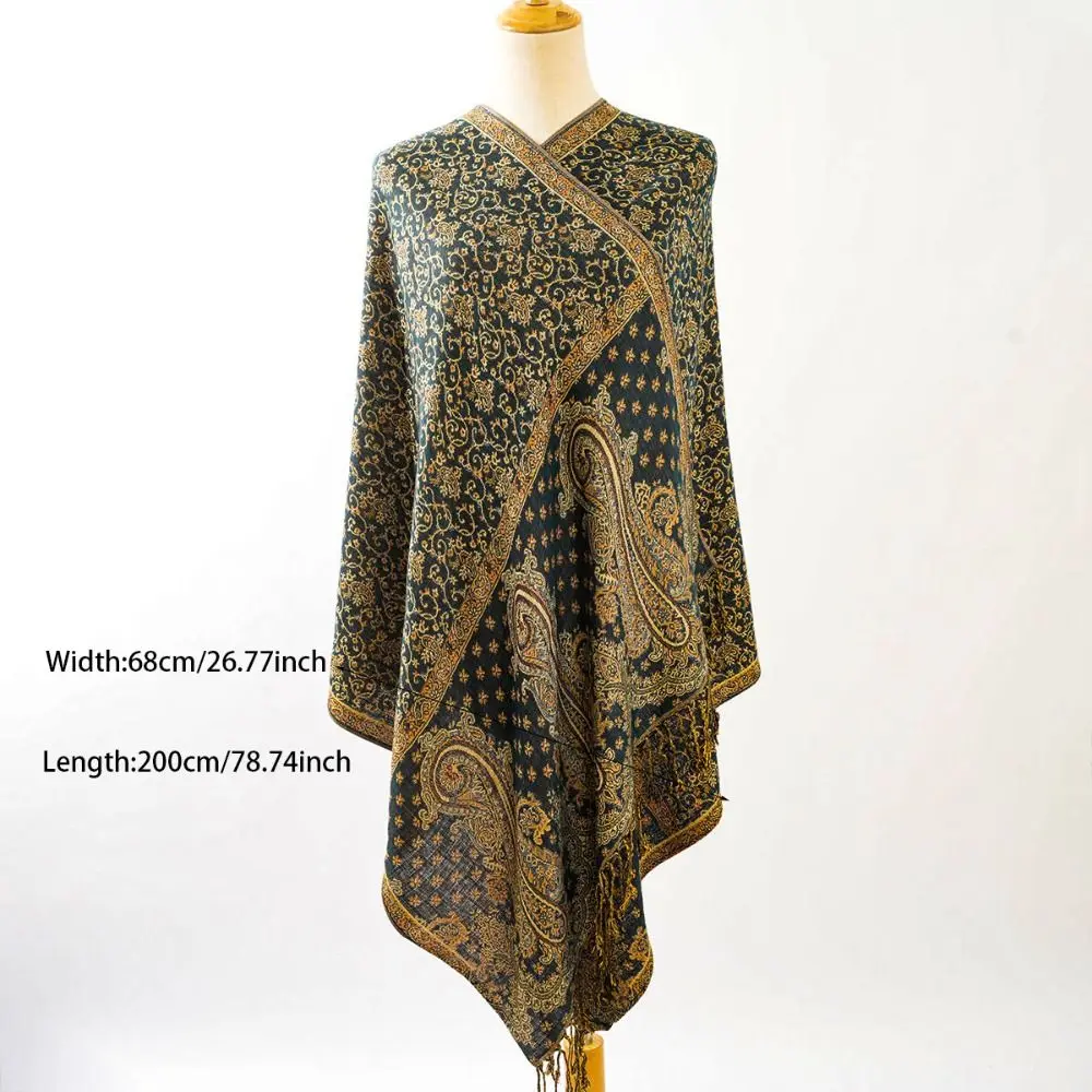 Fashion Paisley Long Scarf All-Match Imitation Cashmere Shawl Oversize Soft Headkerchief