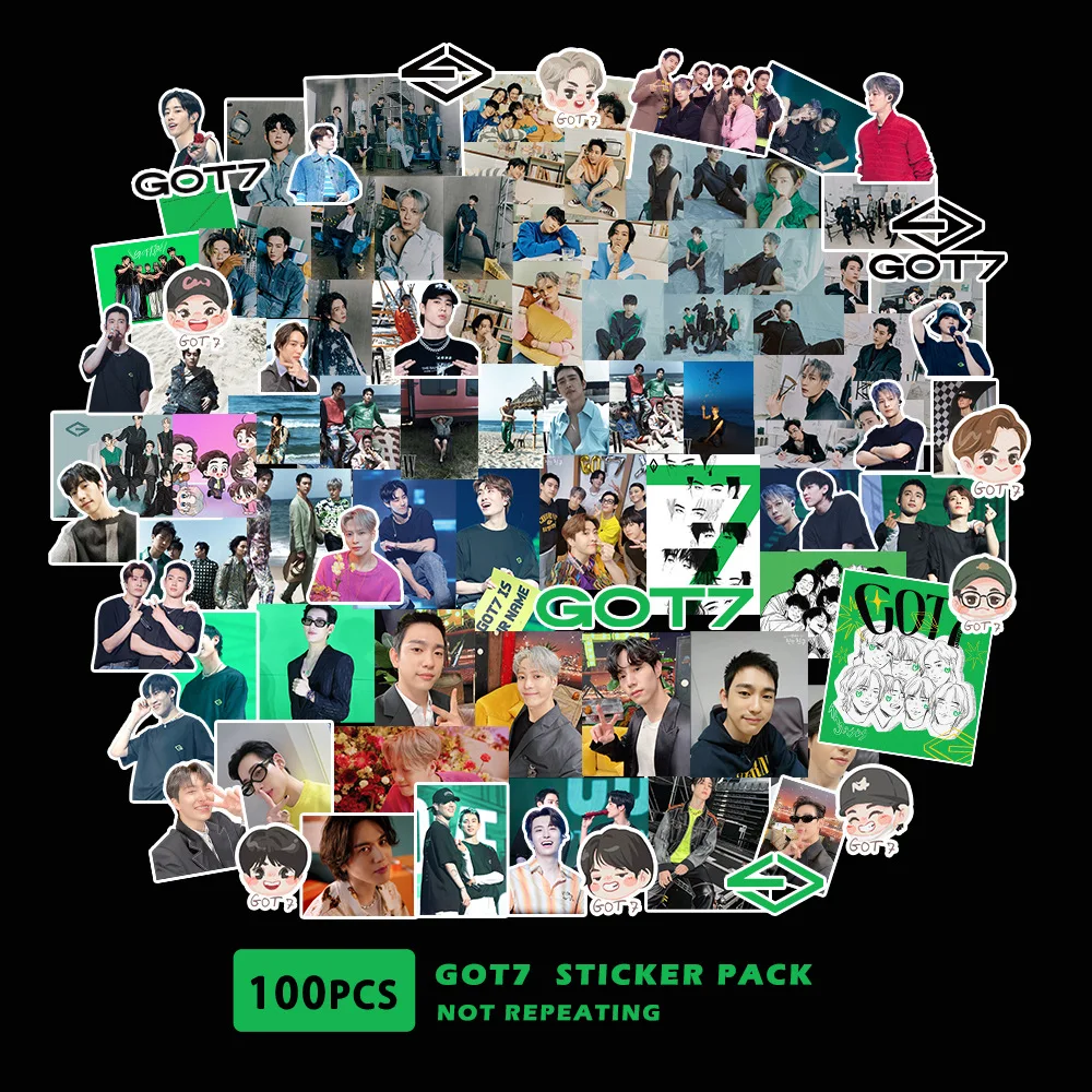 1 set Kpop GOT7 Stickers Photo Album IS OUR NAME Character Stickers for NOTEBOOK Pasted on Luggage