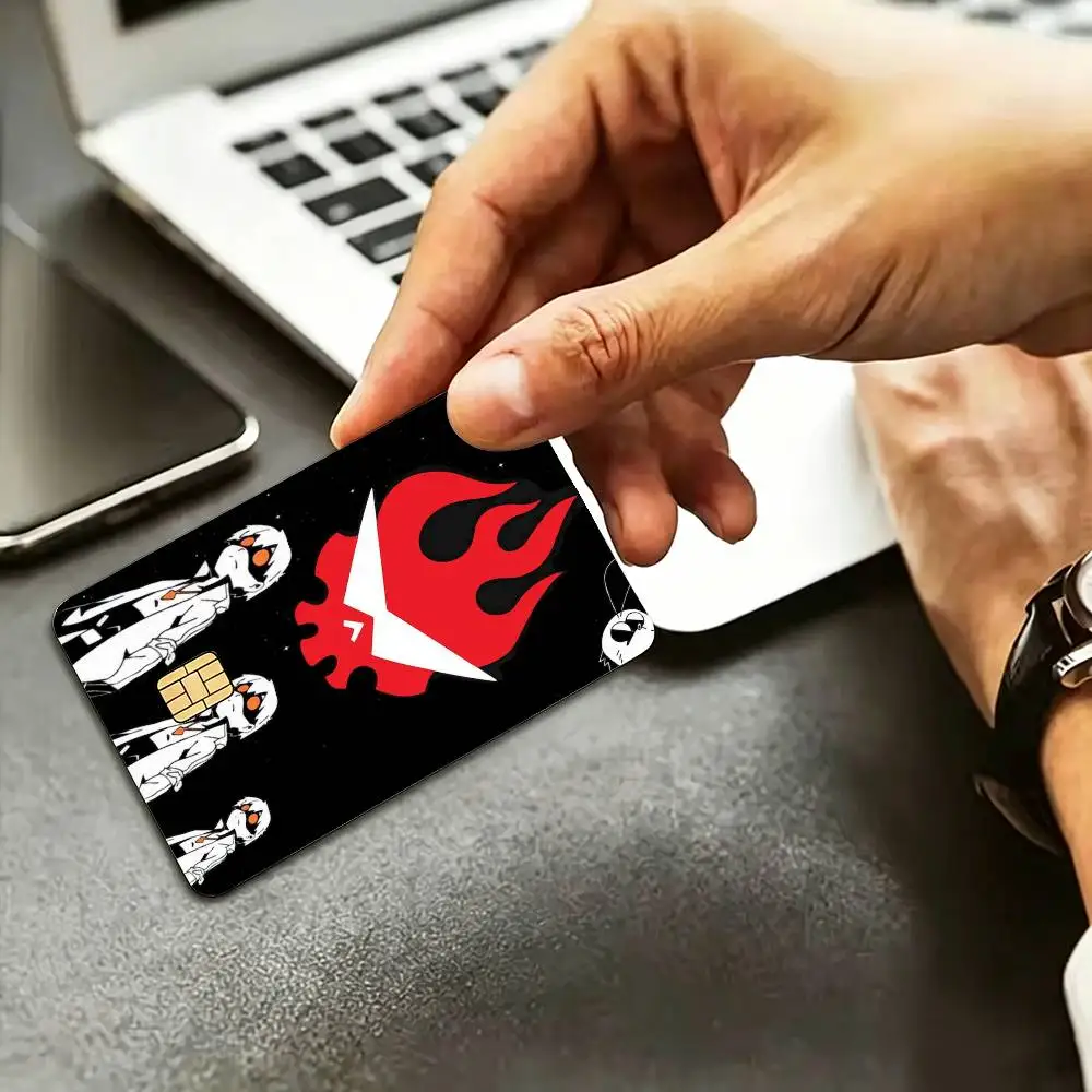 Popular Anime Gurren Lagann HD Credit Card Stickers Game Card Decal Small Chip Waterproof Sticker