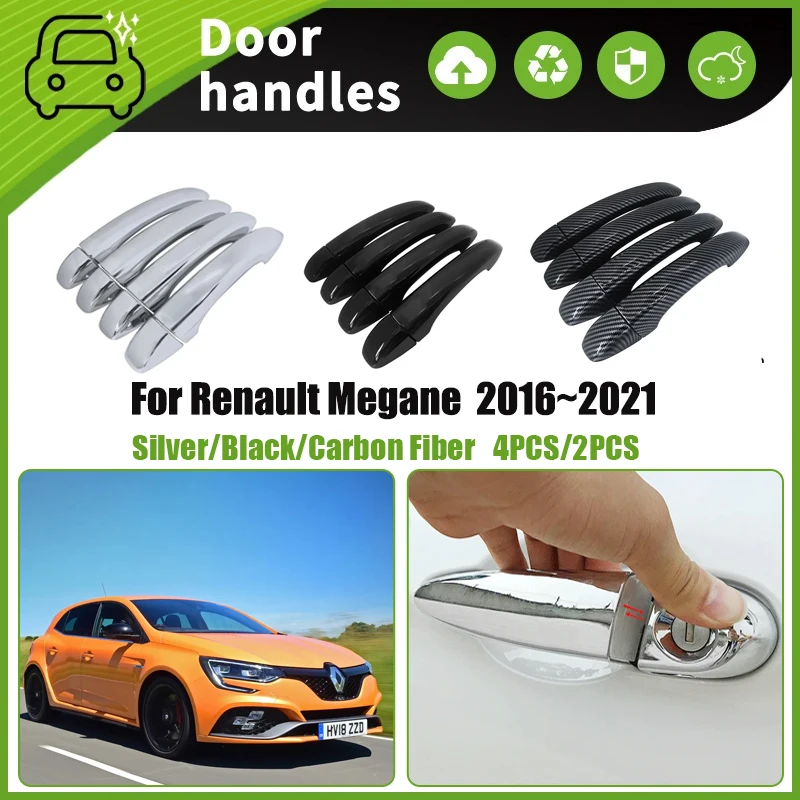 

Car Door Handle Cover For Renault Megane 4 2016 2017 2018 2019 2020 2021 Anti-dusty Trim Scratch Protection ABS Auto Accessories