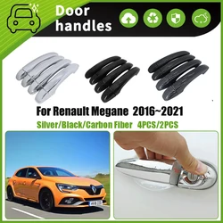 Car Door Handle Cover For Renault Megane 4 2016 2017 2018 2019 2020 2021 Anti-dusty Trim Scratch Protection ABS Auto Accessories