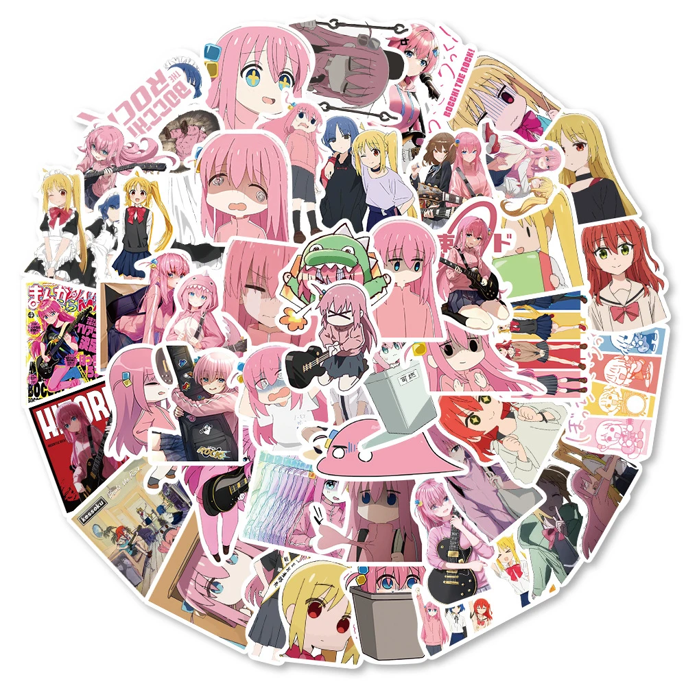 10/30/50pcs Anime BOCCHI THE ROCK! Stickers for Kids Toy Cute Cartoon Decals Scrapbook Guitar Phone Gotoh Hitori Girls Sticker