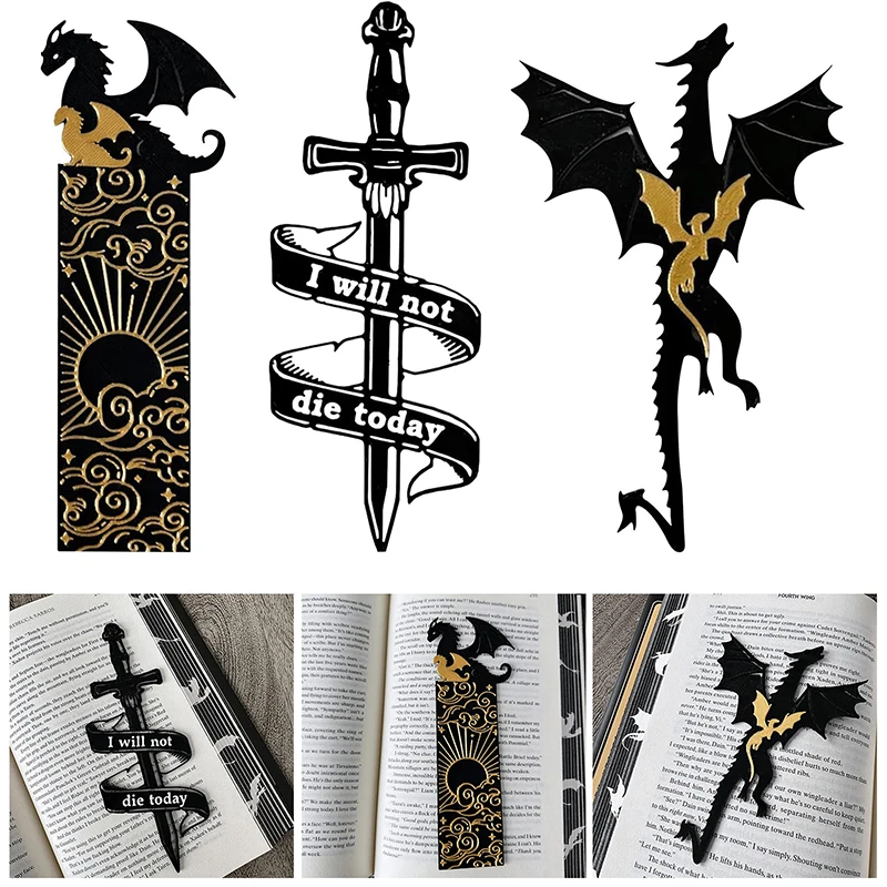 Punk Dragon Sword Bookmark Supplies Book Accessories Book Clips School Supplies For Book Lovers Friend Exquisite Stationery Gift