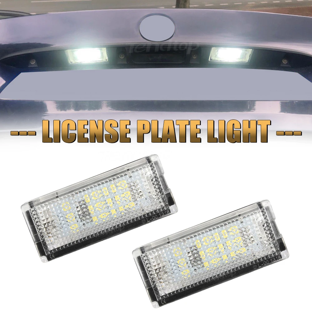 2Pcs LED License Plate Light Number Lamp Bulb Canbus LED Lamp For BMW E46 3er 4D 1998 1999 2000 2001 2002 2003 2004 2005